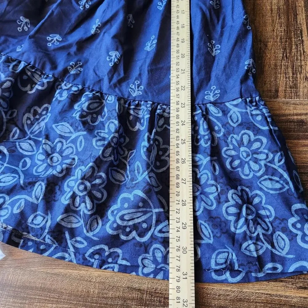 OshKosh Girls 6/6X Boho Denim Patchwork Tiered Maxi Dress NWT